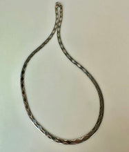 Load image into Gallery viewer, Milor Italian Sterling Reversible Pattern Herringbone Chain Necklace (18")
