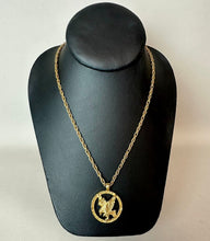 Load image into Gallery viewer, Vintage Sir Lancelot Goldtone Eagle Pendant on 23" Chain
