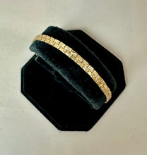 Load image into Gallery viewer, Vintage Goldtone Nugget Pattern Textured Chain 23" Necklace &amp; 8" Bracelet Set

