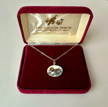 Load image into Gallery viewer, Vintage Grouse Perch Green Winged Teal Duck Etched Pendant on 30" Chain
