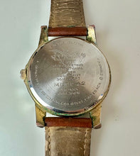 Load image into Gallery viewer, Vintage Mickey Mouse Ticking Hands Leather Band Wristwatch (As-Is, Running)
