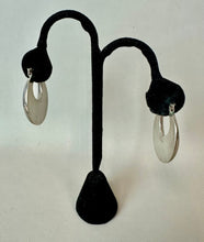 Load image into Gallery viewer, Vintage Mexican Sterling Puffed Hoop Earrings Signed (1.5")
