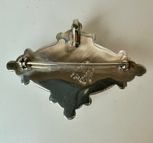 Load image into Gallery viewer, Vintage Mexican Sterling Domed Oval Brass Rope Detail Pendant Brooch Pin Signed (2.5")
