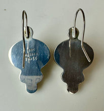 Load image into Gallery viewer, Mexican Sterling Domed Drop French Wire Earrings Signed (1.75")
