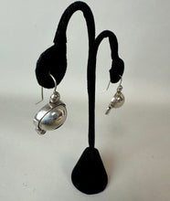 Load image into Gallery viewer, Mexican Sterling Domed Drop French Wire Earrings Signed (1.75")

