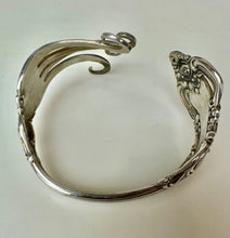 Load image into Gallery viewer, Vintage Handmade Towle Sterling Bent Flatware Fork Cuff Bracelet
