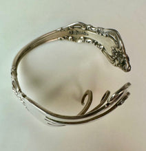 Load image into Gallery viewer, Vintage Handmade Towle Sterling Bent Flatware Fork Cuff Bracelet
