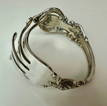 Load image into Gallery viewer, Vintage Handmade Towle Sterling Bent Flatware Fork Cuff Bracelet
