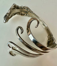 Load image into Gallery viewer, Vintage Handmade Towle Sterling Bent Flatware Fork Cuff Bracelet
