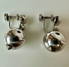 Load image into Gallery viewer, Danecraft Sterling Ball Drop Screw Back Earrings (1")
