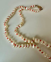Load image into Gallery viewer, Vintage Millefiori Glass Bead Freshwater Pearl Necklace (28")
