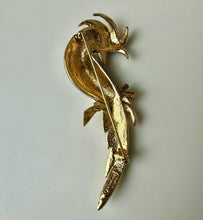 Load image into Gallery viewer, D'Orlan Goldtone Enamel Rhinestone Fantasy Bird Brooch Pin (3.5")
