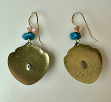 Load image into Gallery viewer, Holly Yashi Nobium Lapis Fan Earrings (1.75")
