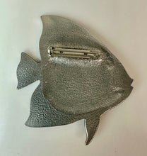 Load image into Gallery viewer, Vintage Amos Pewter Angel Fish Brooch Pin (2.75")
