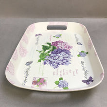 Load image into Gallery viewer, Vintage Serving Tray Purple Hydrangea Print (2x10x16)
