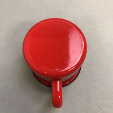 Load image into Gallery viewer, Vintage Large Red Enamel Jug Pouring Lip with German Saying (4")
