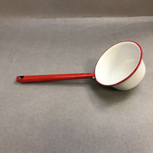 Load image into Gallery viewer, Red &amp; White Enamelware Ladle (13"; 5" Bowl)
