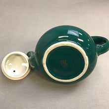 Load image into Gallery viewer, Vintage Hall USA 6 Cup Dark Green &amp; Gold Teapot
