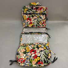 Load image into Gallery viewer, Vera Bradley Poppy Fields Floral Quilted Hanging Travel Makeup Organizer (28x11")

