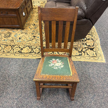 Load image into Gallery viewer, Oak Rocking Chair w/Embroidered Seat (35x17x24)
