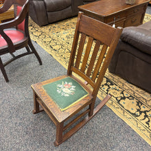 Load image into Gallery viewer, Oak Rocking Chair w/Embroidered Seat (35x17x24)
