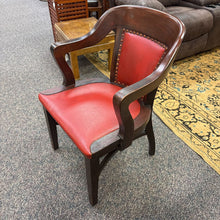 Load image into Gallery viewer, Maple Red Leather Chair (33x22x24)
