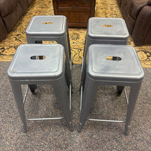 Load image into Gallery viewer, Gray Metal Stool (24x16x16) 4 Available
