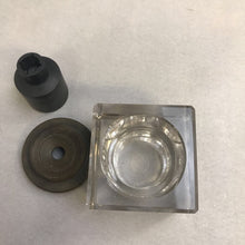 Load image into Gallery viewer, Antique 1907 Sengbusch Glass Inkwell Stand with Bakelite Lid (3x3)
