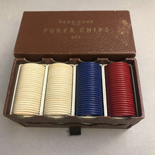 Load image into Gallery viewer, Box Set of 200 Vintage Clay Peau Doux (PO-DO) Boston Terrier Poker Chips
