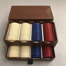 Load image into Gallery viewer, Box Set of 200 Vintage Clay Peau Doux (PO-DO) Boston Terrier Poker Chips
