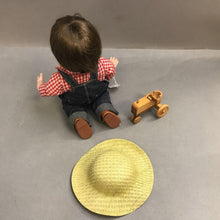Load image into Gallery viewer, Danbury Mint Porcelain Doll - Steve The Farmer w/ Tractor (10")
