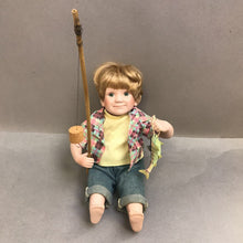 Load image into Gallery viewer, Danbury Mint Porcelain Doll - Andy the Fisherman (8.5")
