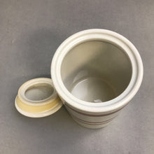 Load image into Gallery viewer, Stoneware Red &amp; White Canister (7")
