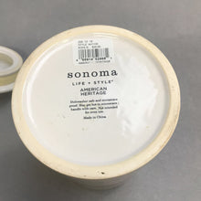 Load image into Gallery viewer, Stoneware Red &amp; White Canister (7")
