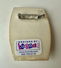 Load image into Gallery viewer, Vintage Designs by Lucinda Women in Hats 3D Resin Brooch Pin (2")
