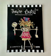 Load image into Gallery viewer, Vintage Carette by Ganz Mixed Media Dangle Legs Cooking Girl Brooch Pin (3")
