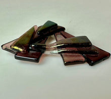 Load image into Gallery viewer, Earesistibles Artisan Fused Glass Shades of Purple Brooch Pin (2.75")
