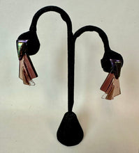 Load image into Gallery viewer, Earesistibles Artisan Fused Glass Shades of Purple Earrings (1.75")
