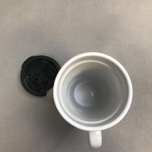 Load image into Gallery viewer, Starbucks 16 oz Travel Mug with Handle and Black Lid, White with Green Siren (2 Available)
