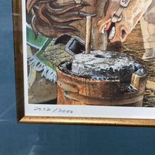 Load image into Gallery viewer, Charles Peterson Signed &amp; Framed Print, "Carousel Horses" w/ Figures From the Past (29x35.5)
