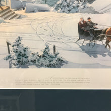 Load image into Gallery viewer, Charles Peterson Signed &amp; Framed Print, "Jule Tiden" (Yuletide), Horse w/ Sleigh, Ship (30x35)
