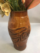 Load image into Gallery viewer, Brown Pottery Vase with Flowers (22")
