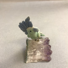 Load image into Gallery viewer, Hand Carved Quartz Gemstone Cockatoo Bird Figurine (4")

