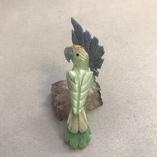 Load image into Gallery viewer, Hand Carved Quartz Gemstone Cockatoo Bird Figurine (4")
