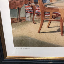 Load image into Gallery viewer, Charles Peterson Signed &amp; Framed Print, "Family Tree" Family Living Room Christmas Scene w/ Figures From the Past (30x37)
