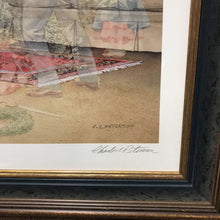 Load image into Gallery viewer, Charles Peterson Signed &amp; Framed Print, "Family Tree" Family Living Room Christmas Scene w/ Figures From the Past (30x37)
