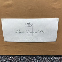 Load image into Gallery viewer, Charles Peterson Signed &amp; Framed Print, "The Carolers", Christmas Winter Gazebo &amp; Figures From the Past (~34x41)
