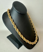 Load image into Gallery viewer, Vintage Goldtone Chunky Twisted Rope Chain Necklace (30")
