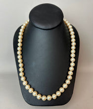 Load image into Gallery viewer, Vintage Art Deco Champagne Glass Pearl Rhinestone Clasp Necklace (24")
