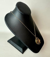 Load image into Gallery viewer, Vintage 1/20 12K Gold Over Sterling Art Nouveau Flower Swirl Pendant on 18" Chain
